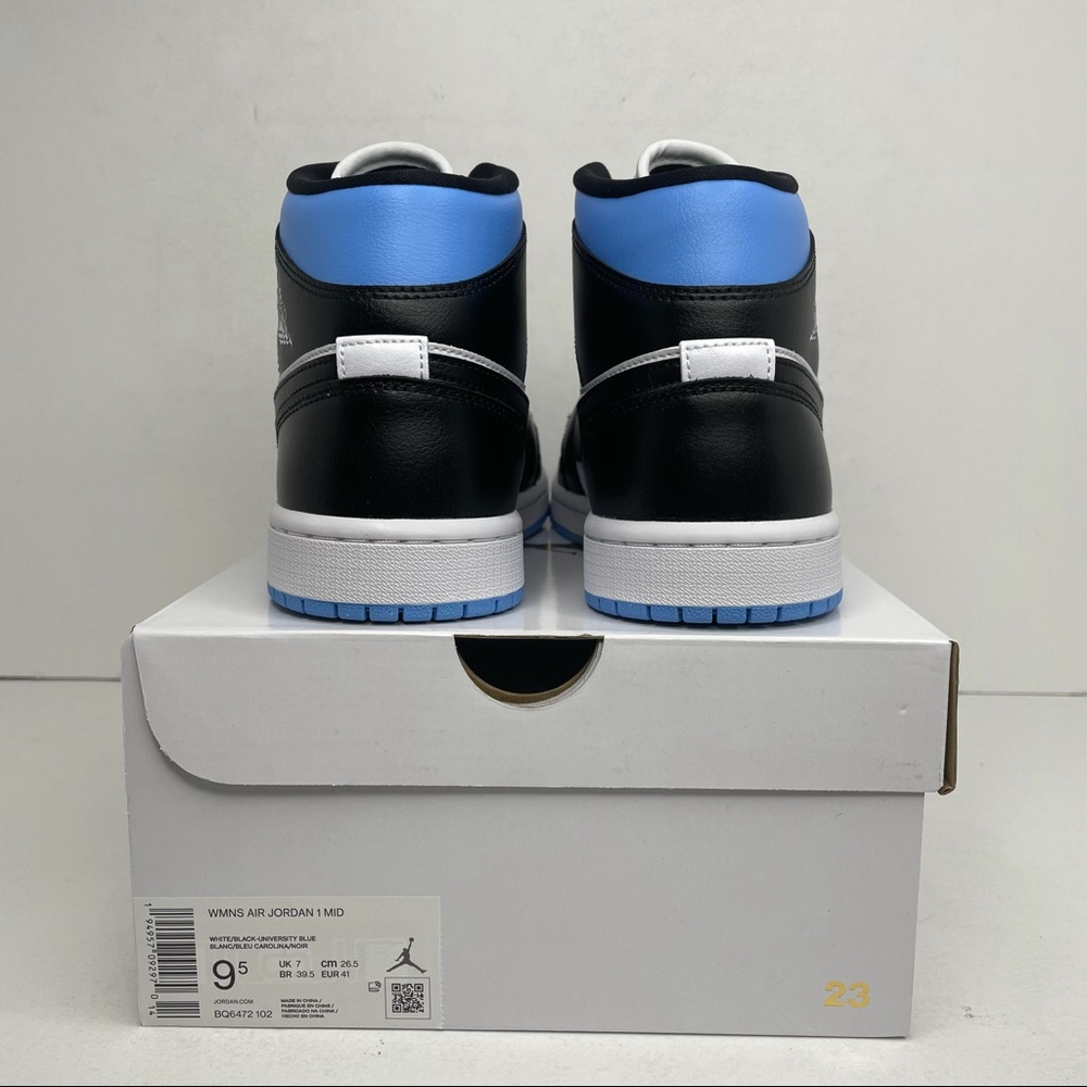 Nike Air Jordan 1 Retro Mid “University Blue/UNC” - Picture 4 of 7